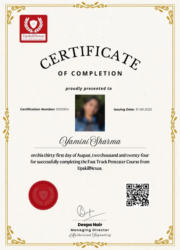 Cybersecurity Course Certificate